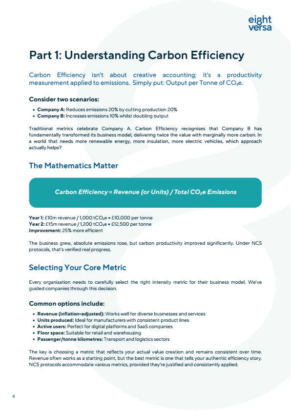Beyond Net Zero Understanding Carbon Efficiency and Avoided Emissions - Part 1